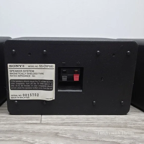 Sony Bookshelf Full Range Speakers - Lot of 3 - SS- (MSP900,SRP900,CNP680) - Picture 7 of 8